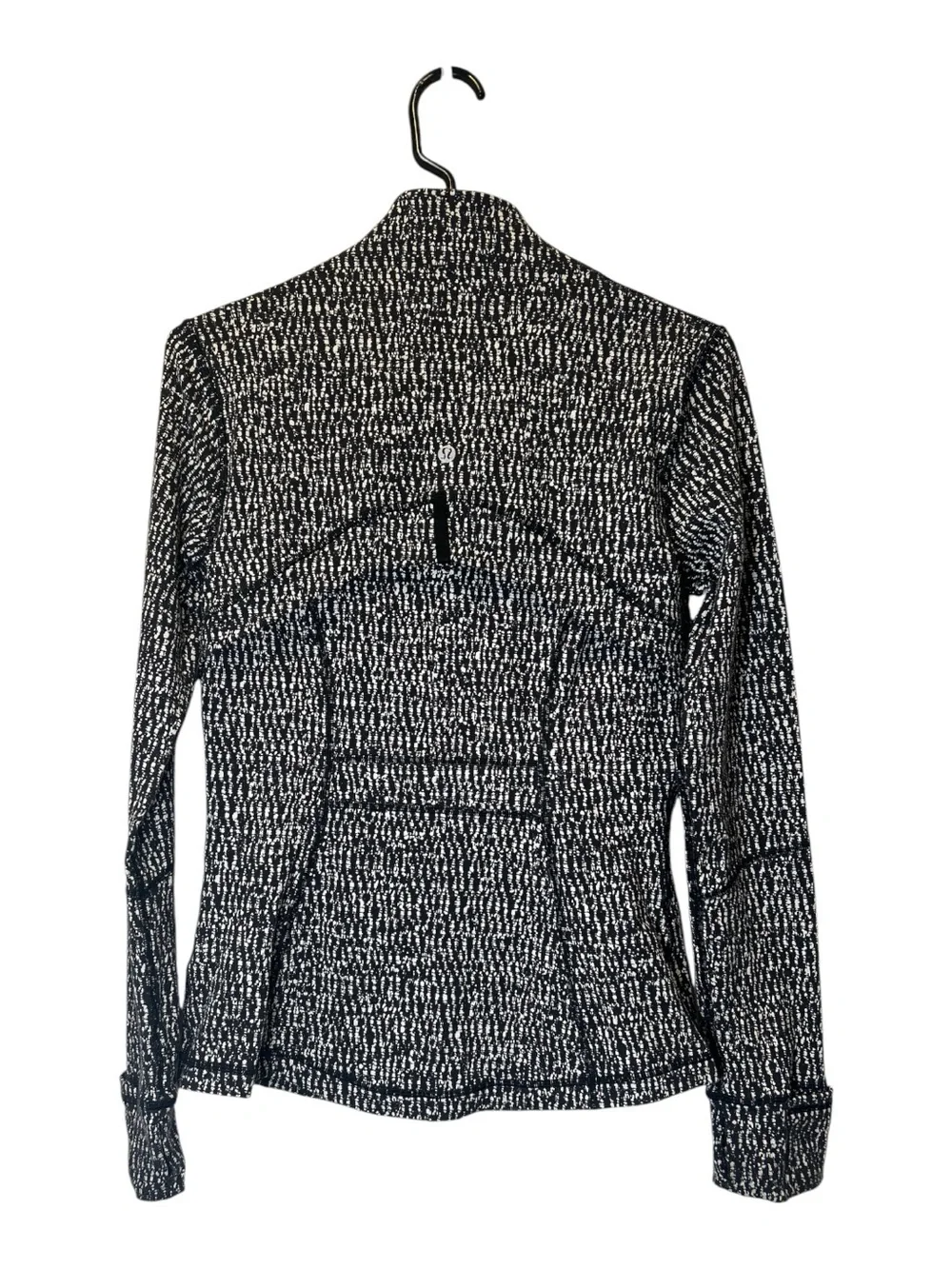 Lululemon Define  Jacket Womens Black & White Zip-Front Jacket size 8
